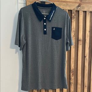 Swannies Gray Golf Polo Shirt with Navy Accents